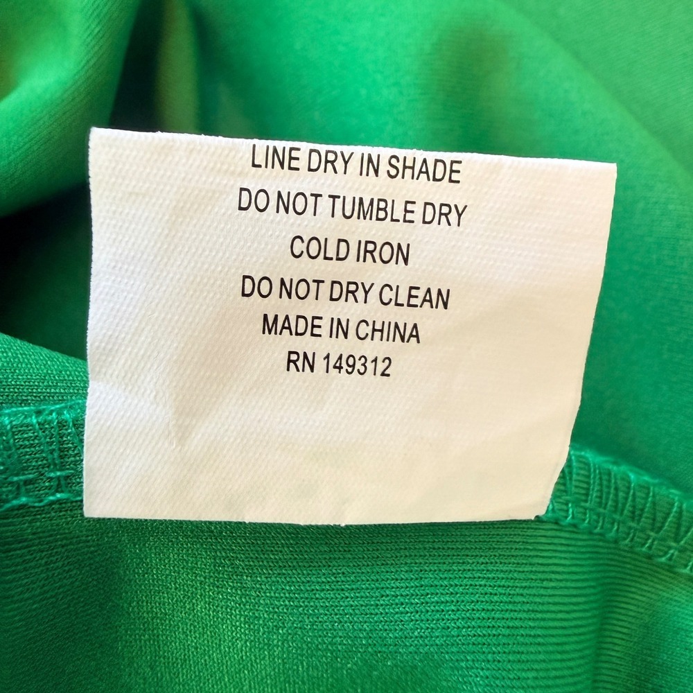 Here Comes The Sun Kelly Green Bodycon Cocktail Midi Dress Small - Picture 8 of 9